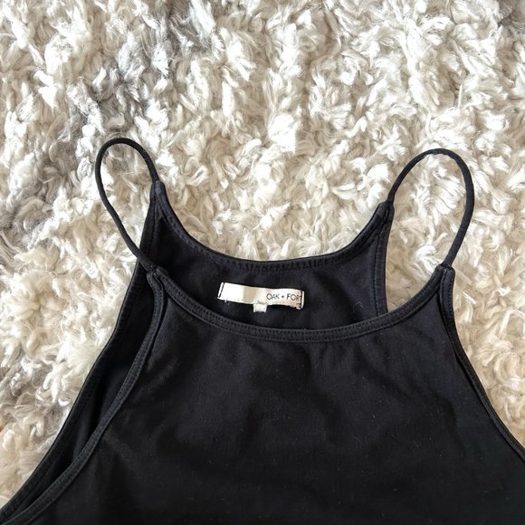 Oak and Fort Black Tank Top Size M - Picture 2 of 2